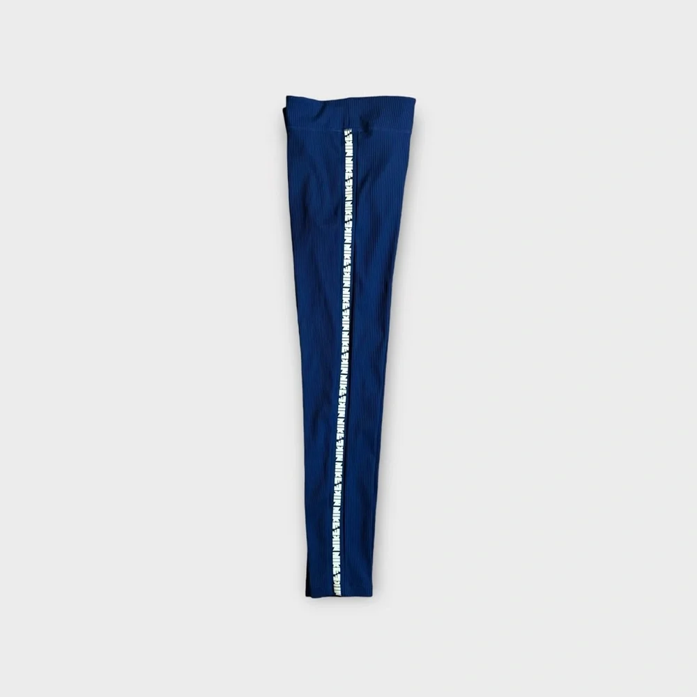 Nike Midnignt Navy Dri-Fit Active Ribbed Leggings NWOT